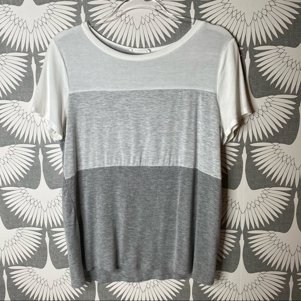 Bombom Oversized White and Grey Tee